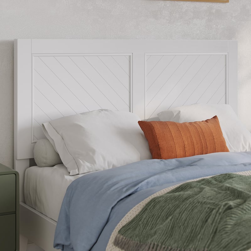 AFI Canyon Wood Headboard with Attachable Charger - White - Full