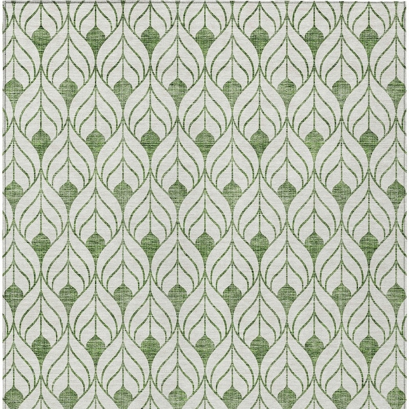 HomeRoots Geometric Transitional Rectangle Outdoor Rug