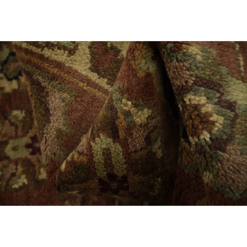 Hand Knotted Oriental 100% Wool Carpet Traditional All-Over Pink Agra Area Rug - 4' 0'' X 2' 6''