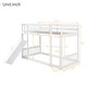 preview thumbnail 4 of 11, Playhouse Twin over Twin Floor Bunk Bed with Fun Design of Climbing Ramp and Ladder, Safety Guardrails