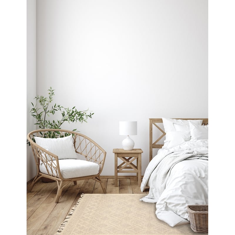 ECARPETGALLERY Braid weave Sienna Cream Wool Rug - 5'0 x 8'0