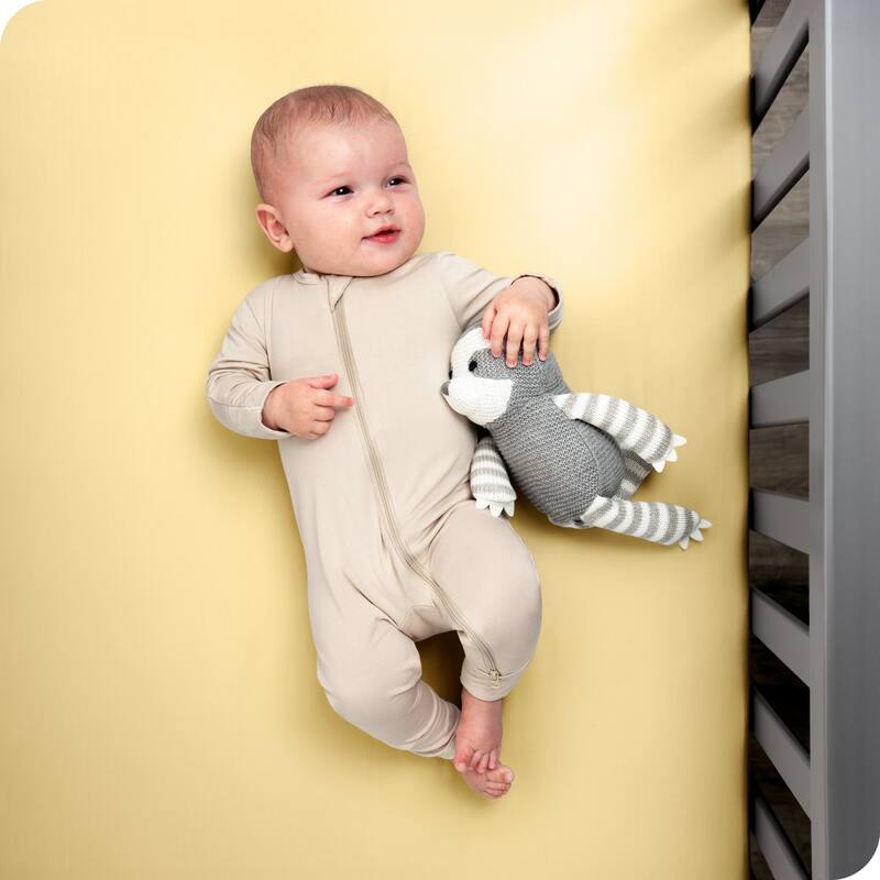 Bare Home Solid Ultra-Soft Crib Fitted Sheet