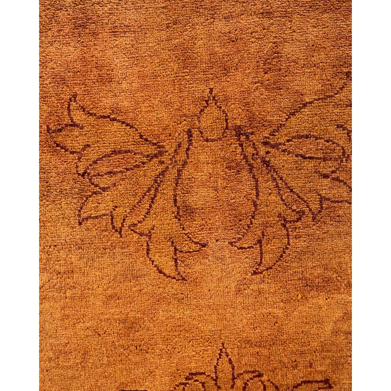 Overdyed, One-of-a-Kind Hand-Knotted Area Rug - Gold - 6' 1" x 9' 4"