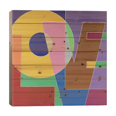 All You Need Is Love Print On Wood by Alla GrAnde - Multi-Color