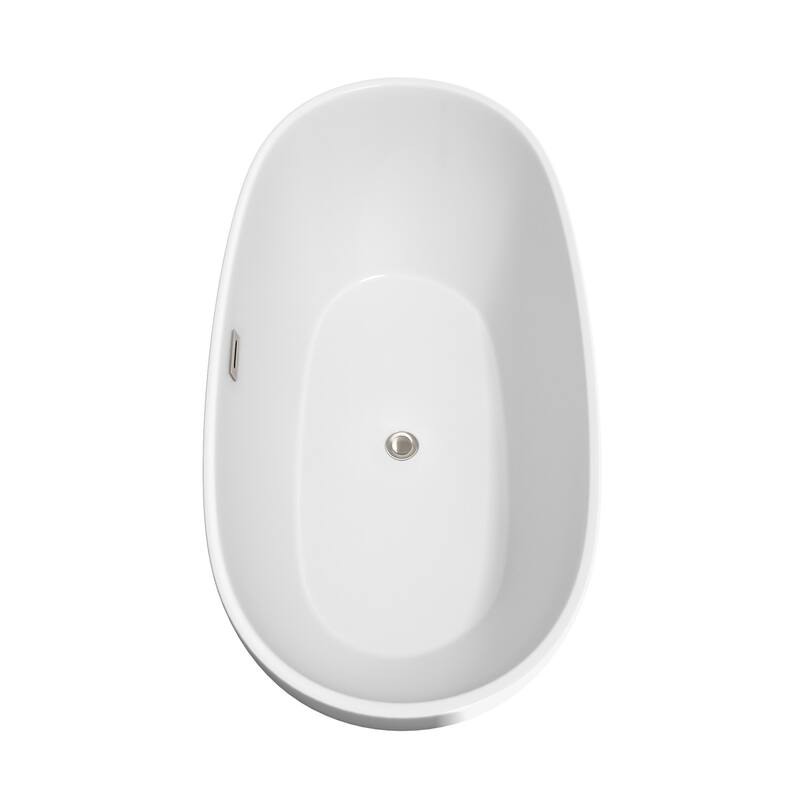 Wyndham Collection Juno 67" Free Standing Acrylic Soaking Tub with