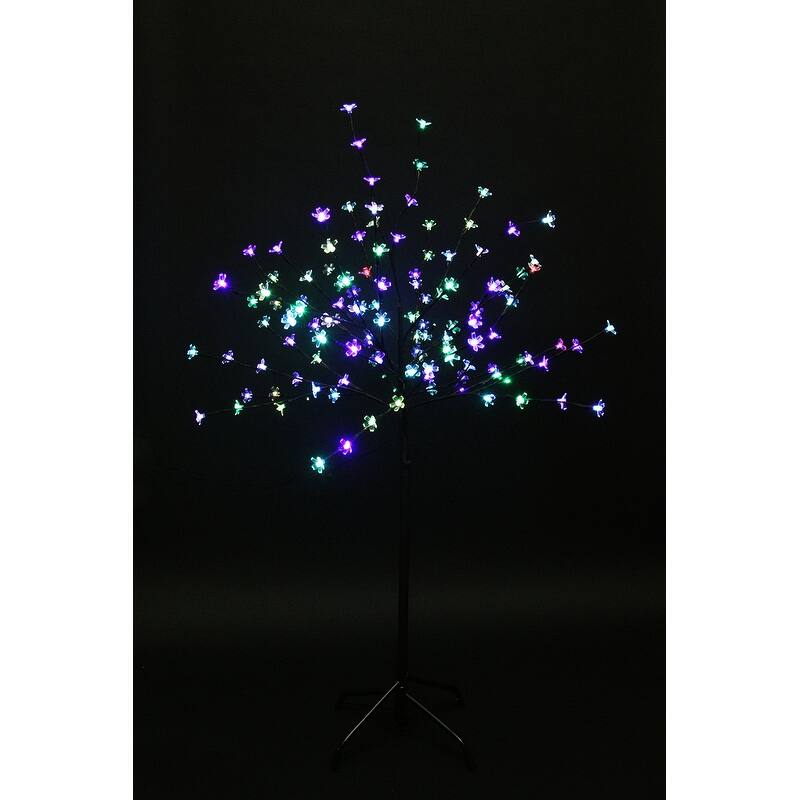 4' LED Lighted Cherry Blossom Flower Tree - Color Changing Lights - 30