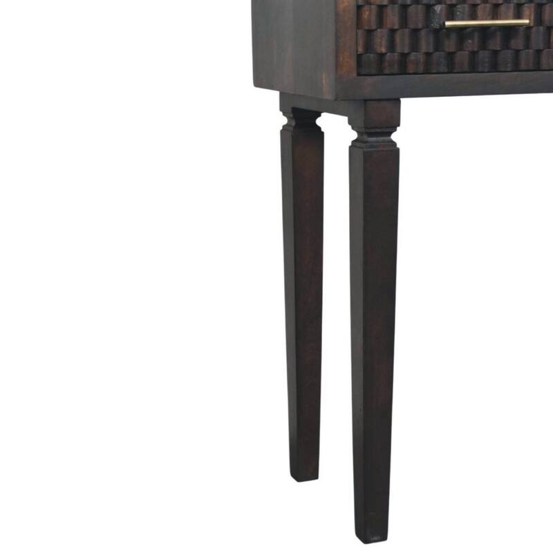 Artisan Furniture Solid Wood Arno Console Table, Black, 2-Drawers - N/A
