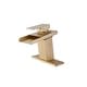 preview thumbnail 2 of 1, Brushed Gold Waterfall 3 Color LED Single Handle Bathroom Sink Faucet, Pop Up Brass Overflow Drain