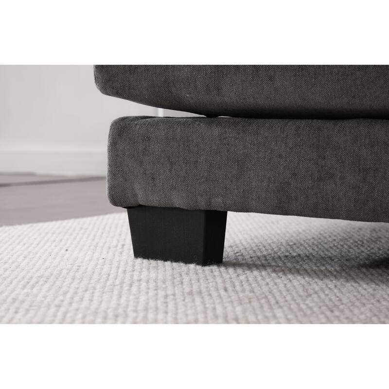 GDFStudio - U Shaped 110" Chenille Modular Cloud Sectional Couches