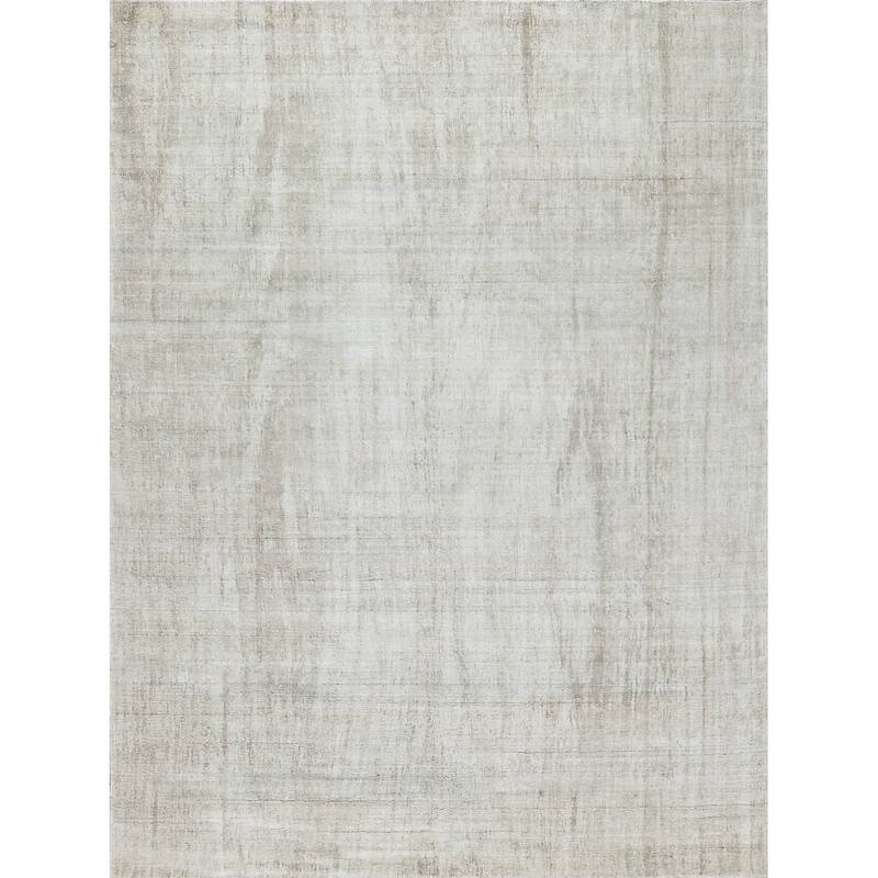 EXQUISITE RUGS Cloud Hand-loomed Wool/Bamboo Silk Ivory/Beige Area Rug.