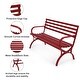 preview thumbnail 8 of 13, Black metal outdoor garden bench-Modern Furniture