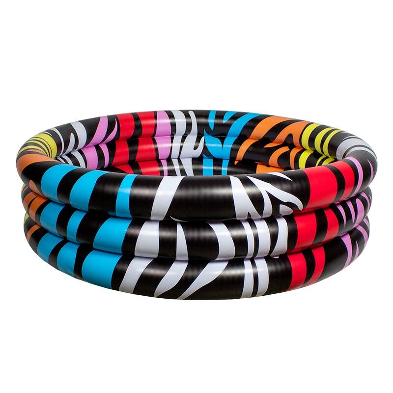 36" Inflatable Multi-Color Zebra Striped Children's Wading Pool