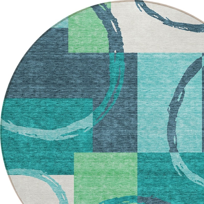 HomeRoots Geometric Modern Rectangle Outdoor Rug