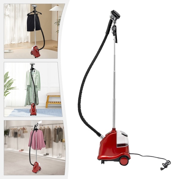 Vertical Steamer with 3L Tank Fabric Brush Red Black
