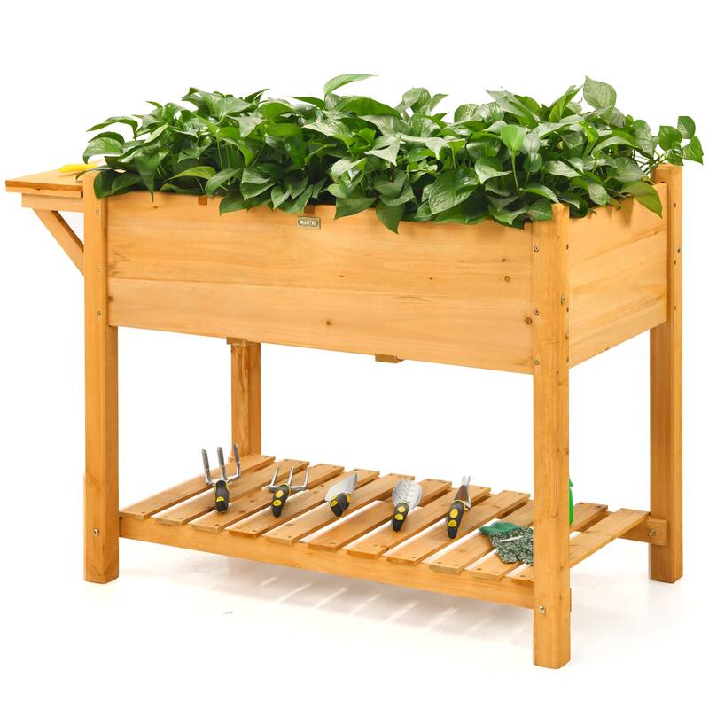 Planter Raised Bed Elevated Raised Garden Box with 8 Grids