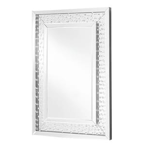 Samara Crystal Rectangle Mirror - Clear