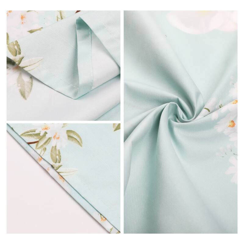 2Pcs Pillowcase w Envelope Closure Floral Pillow Cases for Hair & Skin