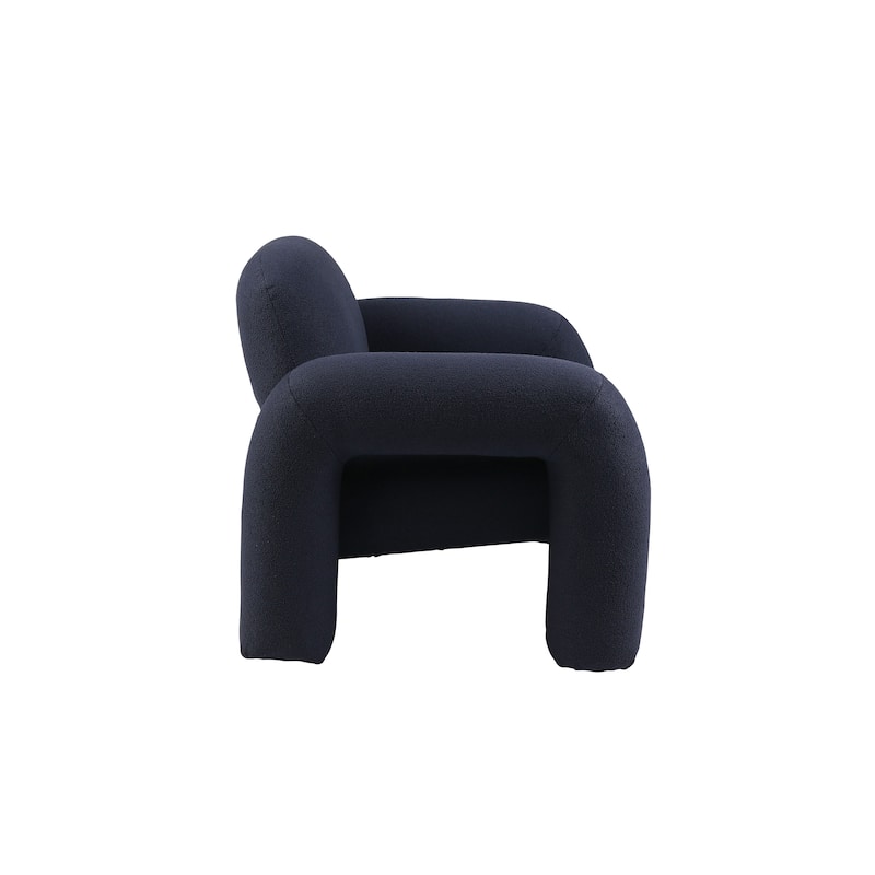 Chenille Fabric Upholstered Chair - 35.63"L x 31.88"W x 29.5"H
