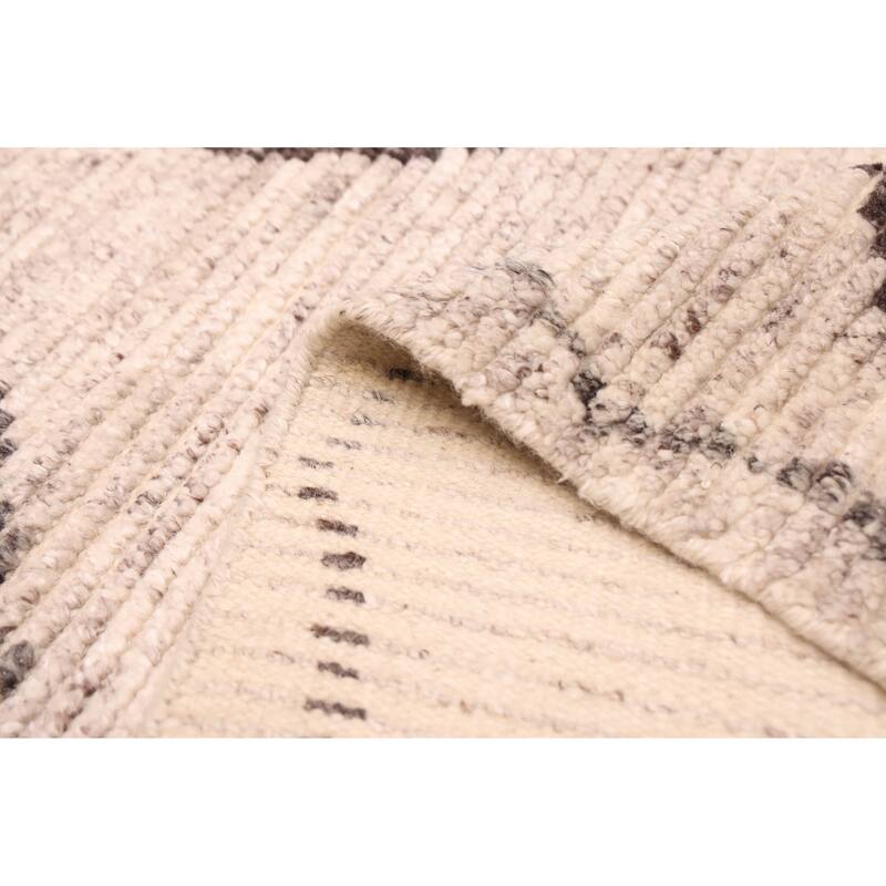 ECARPETGALLERY Hand-knotted Tangier Light Grey Wool Rug - 5'2 x 7'6