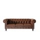 preview thumbnail 3 of 7, 83" Deep Button Tufted PU Leather Upholstered Loveseat Sofa Classic Chesterfield Sofa