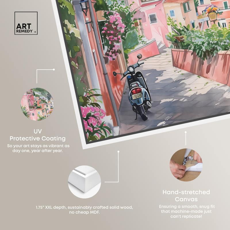 Lush Coastal Villa Canvas by Art Remedy