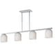 preview thumbnail 1 of 9, Maxim 21236 Scoop 4 Light 46" Wide Linear Pendant Polished Chrome