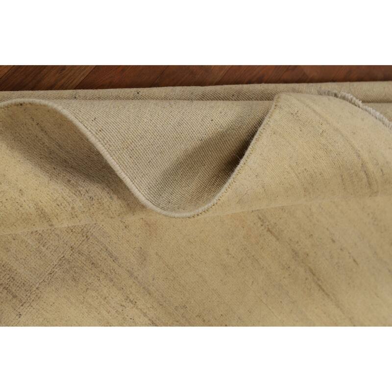 Gabbeh Modern Rug Hand-Knotted Solid Contemporary Wool Carpet - 3'11"x 5'10"