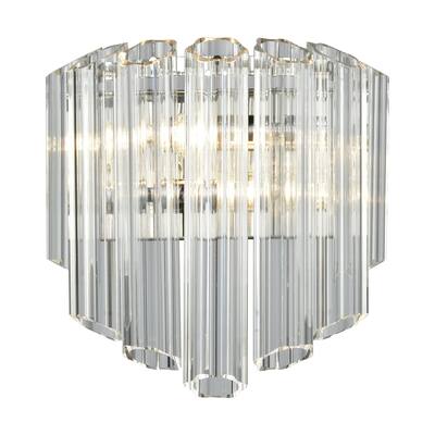 Elk Home Carrington Polished Chrome With Clear Glass 2 Light Sconce