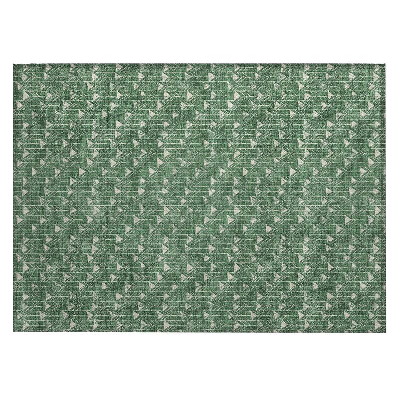 Alsifi Sleek Geometric Weather Resistant Timeless Fusion Outdoor Rug