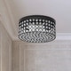 preview thumbnail 31 of 40, Silver Orchid Bergman 12-inch Elipse Round Flushmount
