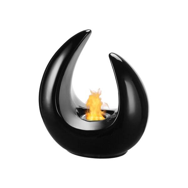 Shop Ignis Ctf 003b Mika Black Tabletop Ventless Ethanol Fireplace