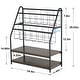 preview thumbnail 7 of 14, VECELO 29.53" H 4-Tier Metal Frame Magazine Rack Open Shelf Bookcase Storage Organizer for Living Room