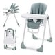 preview thumbnail 1 of 19, Foldable High Chair for Babies and Toddlers with Adjustable Height & Footrests Green