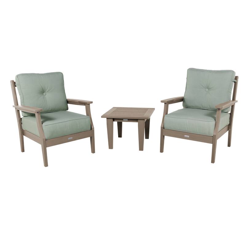 HIGHWOOD Lehigh 3-Piece Deep Seating Chair Set - Canvas Seasalt