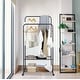 preview thumbnail 3 of 14, Rolling Garment Rack Clothes Metal Stand Shelf