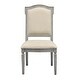 preview thumbnail 2 of 3, Somette Manaco Two Tone Blue Upholstered Dining Side Chairs - with a Brown Rub frame - Set of 2