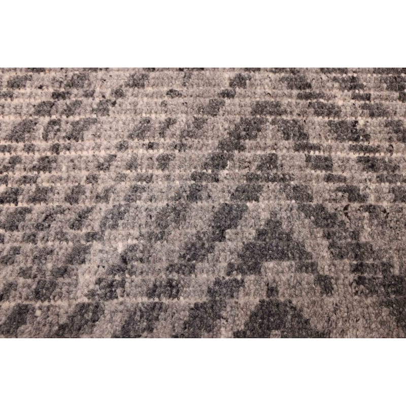 ECARPETGALLERY Hand-knotted Tangier Grey Wool Rug - 5'2 x 7'10