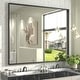 preview thumbnail 34 of 78, Extra Large Metal Frame Wall Mirror Black Tempered Glass for Bathroom 40x48