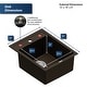 preview thumbnail 5 of 15, Karran QT-825 Drop-in 15-3/4" Single Bowl Quartz Composite Kitchen Sink
