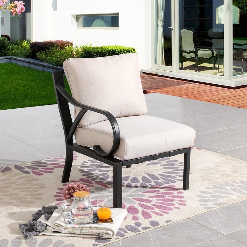 Patio Festival Outdoor Wave-Arm Right-Arm Chair