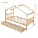 preview thumbnail 31 of 46, Roomfitters Twin Size Wooden House Bed with Storage, Functional and Stylish Sleeping Solution with Built-In Compartments