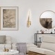 preview thumbnail 4 of 12, Modern Gold 1-Light LED Wall Sconce Contemporary Bathroom Vanity Light - W4.9"xD2.8"xH24.4"