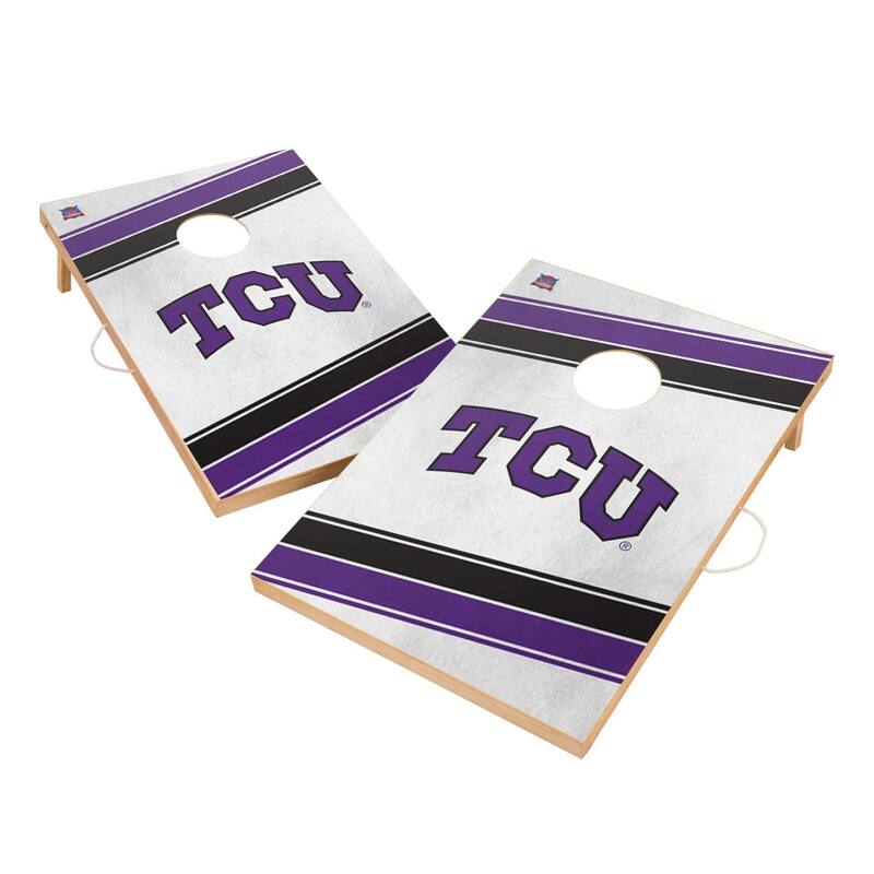 Texas Christian University Horned Frogs TCU 2x4 Tailgate Cornhole Boards - Include Team Bags + Carry Case