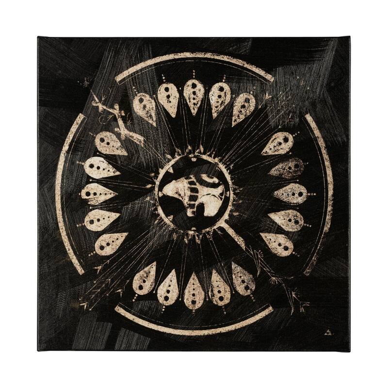 Sandpainting-Ink II (41 x 41) Canvas Art Print - Large