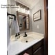 preview thumbnail 8 of 9, Ino Farmhouse 3-Light Linear Bathroom Vanity Lights Wood Grain Wall Sconce - 21"L x 11.5"H x 6" D