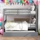 preview thumbnail 13 of 16, Full Over Full Bunk Bed With Trundle,Convertible Platform Bed for home Grey
