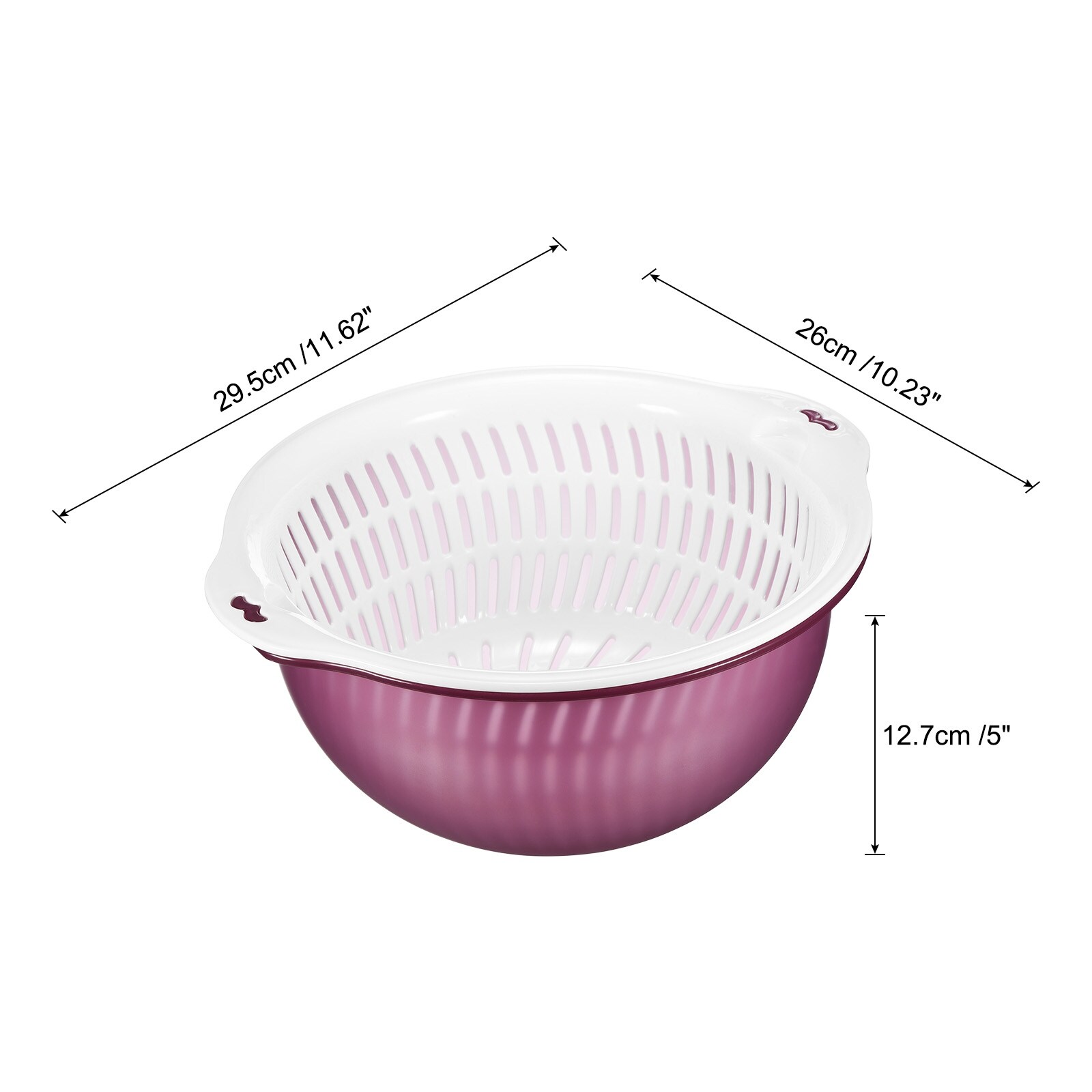 Plastic colander outlet with bowl