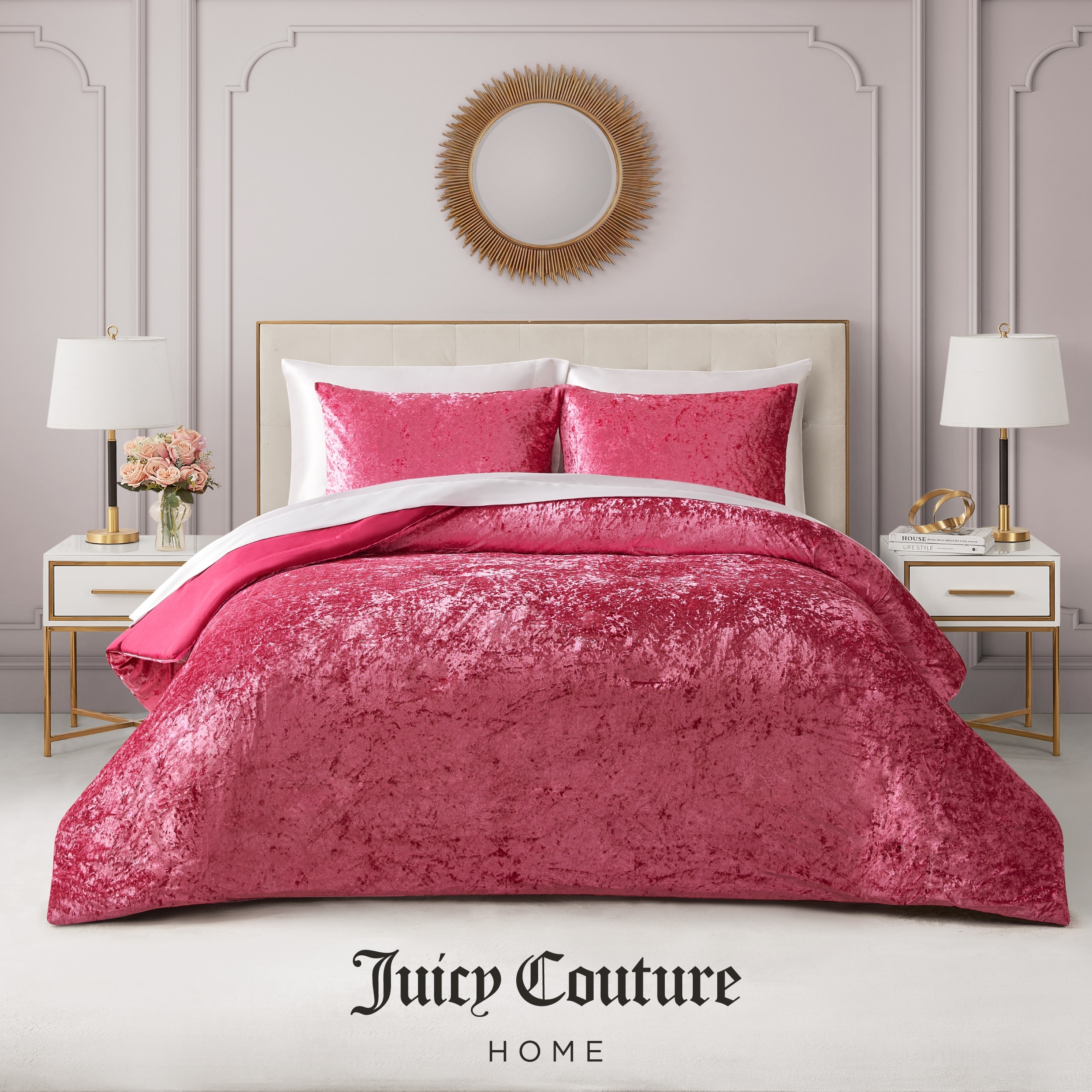 Pink crushed velvet blanket outlet