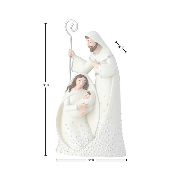 9"Resin Holy Family With Staff