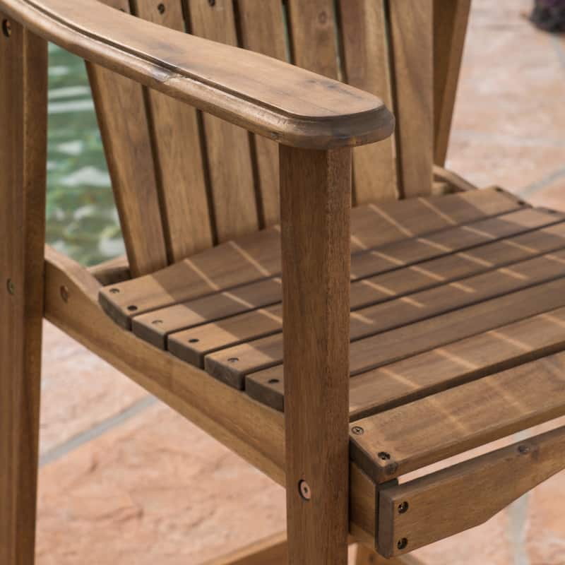 Malibu Outdoor Wood Acacia Barstool (Set of 4) by Christopher Knight Home